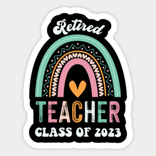 Retired Teacher Class Of 2023 Teachers Retirement Sticker